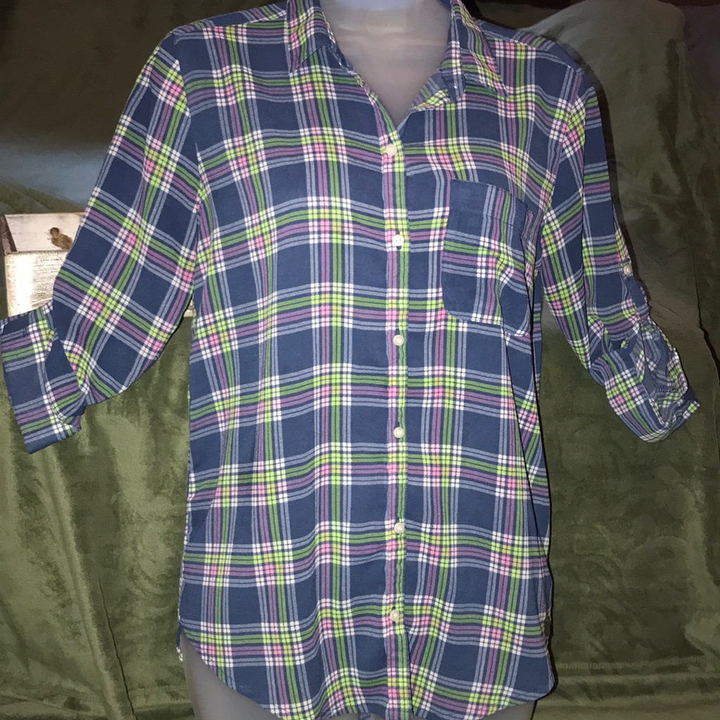Hollister Plaid Blouse